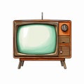 Modern Retro Tv Illustration With Matte Black Finish And Dropper Cap