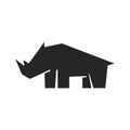 Modern Rhino logo vector design symbol icon Royalty Free Stock Photo