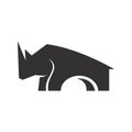 Modern Rhino logo vector design symbol icon Royalty Free Stock Photo