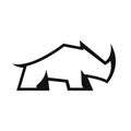 Modern Rhino logo vector design symbol icon Royalty Free Stock Photo