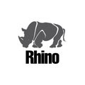 Modern Rhino Silhouette