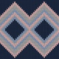 Modern rhombus argyle knitting texture geometric