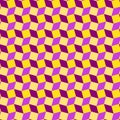 Modern rhombus and square shapes seamless pattern of purple, violet and yellow colors