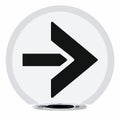 Modern Right Arrow Button Icon for Web Navigation Royalty Free Stock Photo