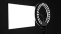 Modern ring light with adjustable panel Royalty Free Stock Photo