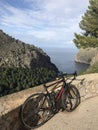 Road cycling in Sa Calobra, Mallorca Royalty Free Stock Photo