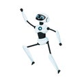 Modern Robot as Programmable Machine Running Forward Vector Illustration Royalty Free Stock Photo