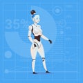 Modern Robot Female Futuristic Artificial Intelligence Technology Concept