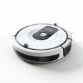 Modern Robot Vacuum Cleaner In White And Black - 3d Rendering