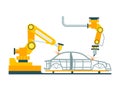 Modern robotic car manufacturing process