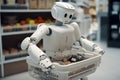 A modern robotic system navigating a grocery store for shopping