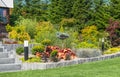 Modern Rockery Garden in Front of a House Royalty Free Stock Photo