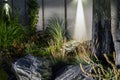 Modern Rockery Garden Illuminated by Outdoor LED Lighting