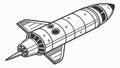 Modern Rocket Launch, Space Travel Innovation, vector design Generative AI Royalty Free Stock Photo