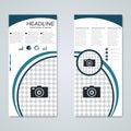 Modern roll-up banners vector design