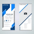 Modern roll-up business banners vector template