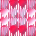 Romantic Geometric Hearts Seamless Pattern Royalty Free Stock Photo