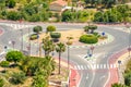 Modern rondabout road in Finestrat, Spain