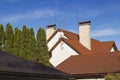 Modern roof design in the country Royalty Free Stock Photo