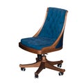 Modern rotating blue office chair Royalty Free Stock Photo