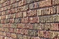 Modern rough textured colorful beige tone clay brick wall texture