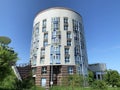 Vladivostok, Russia, July, 15, 2020. Modern round apartment building in summer. Vladivostok, Patrokles Patrokl Bay