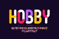 Modern rounded colorful sans serif font