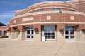 Modern rounded red brick building Royalty Free Stock Photo