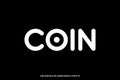 Modern rounded sans serif alphabet display font vector. Coin typeface