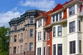 Modern row houses of historic surburb in Washington DC.