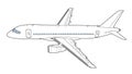 Modern russian airliner. Vector illustration