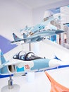 Modern Russian fighter aircraft at exhibition