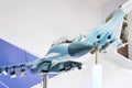 Modern russian fighter aircraft at exhibition