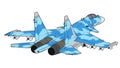 Modern Russian jet fighter aircraft.