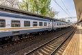 Modern Russian Railways stations and passenger trains Royalty Free Stock Photo