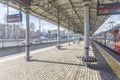 Modern Russian Railways stations and passenger trains Royalty Free Stock Photo