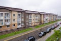 Modern Russian residential area. Residential buildings in a new residential area in Moscow. Royalty Free Stock Photo