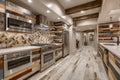 Modern Rustic Kitchen Design Royalty Free Stock Photo