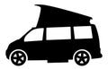 Modern RV Camper Van Silhouette Royalty Free Stock Photo
