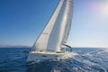 Modern sailing yacht in action Royalty Free Stock Photo