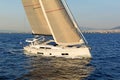 Modern sailing yacht in action Royalty Free Stock Photo