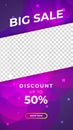 Modern sale banners template for social media template. End year sale, black Friday, summer sale, season sale banner template Royalty Free Stock Photo