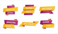 Modern Sale vector elements. Banners, tags for promo. Shopping Labels set Royalty Free Stock Photo