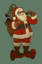 Modern Santa riding segway