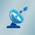 Modern Satellite Dish Communication Icon Royalty Free Stock Photo