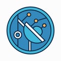 a modern satellite dish icon Royalty Free Stock Photo