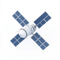 Modern Satellite Module in Orbit Featuring Advanced High-Tech Solar Panels Royalty Free Stock Photo