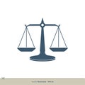 Modern Scale of Justice Logo Template Illustration Design