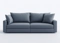 Modern scandinavian classic gray sofa. Generative AI Royalty Free Stock Photo