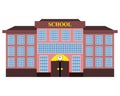 Modern school building flat design Royalty Free Stock Photo